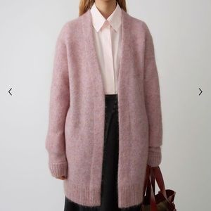 ✨Fluffy mohair cardigan dusty pink✨